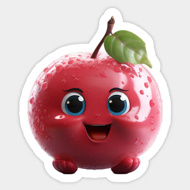 Adorable Red Cherry Buddy Sticker by Cuteopia Gallery